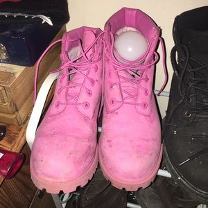 Pink Timberlands size 6